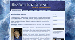 Desktop Screenshot of beszelgetesekistennel.hu